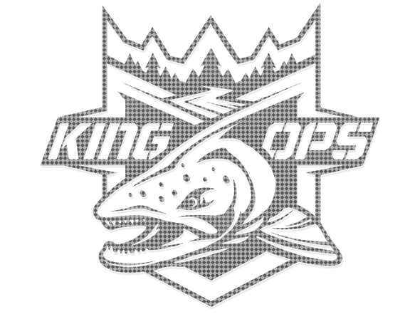 KING OPS CARBON FIBER GUNMETAL DECAL